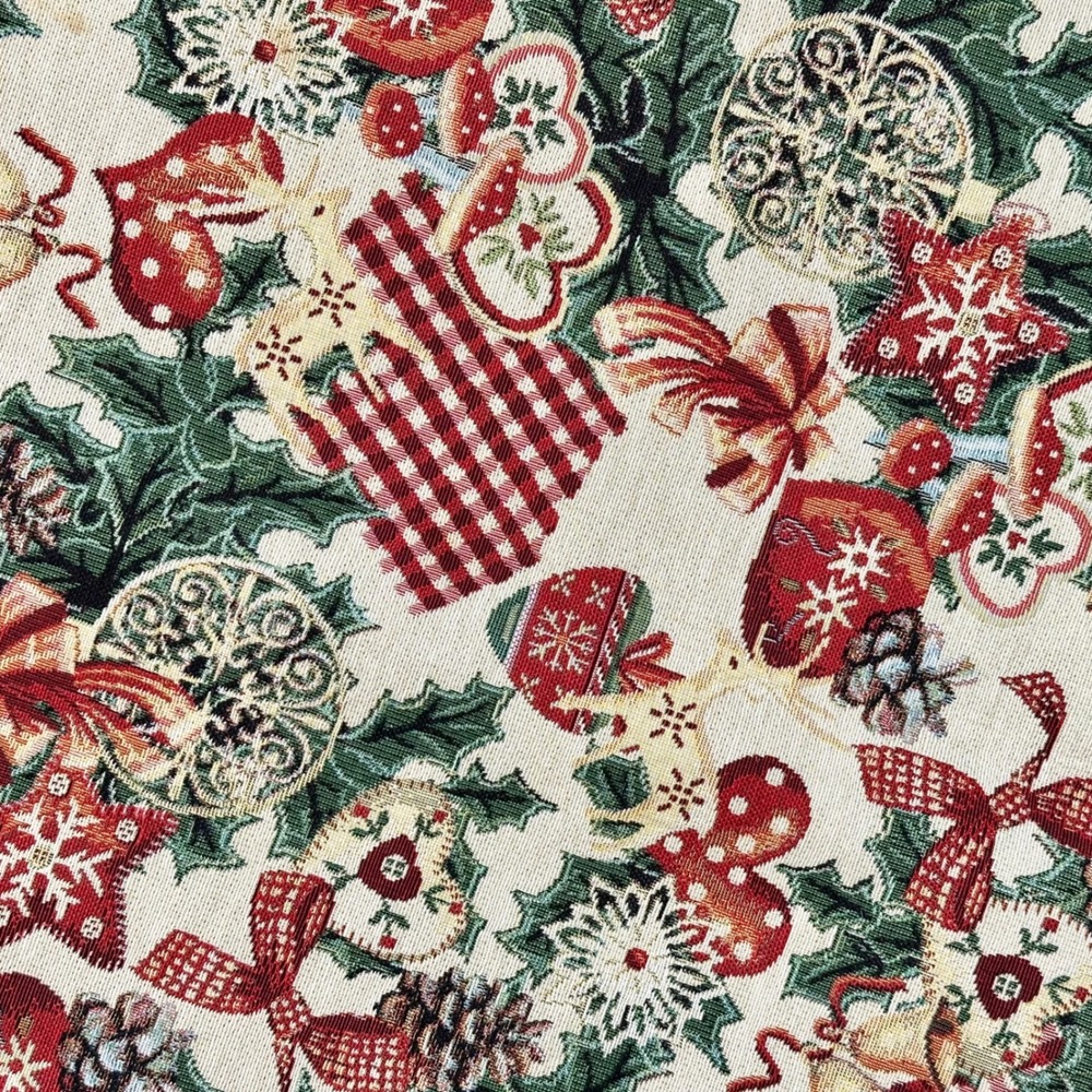 Armin & Marion Home Christmas Table Runner Holly Bells Made in Germany 77" - Picture 4 of 8